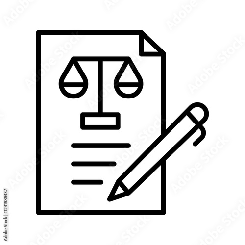 Legal Brief Vector Icon