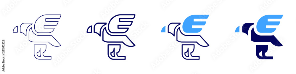 Golden eagle icon in 4 different styles. Thin Line, Line, Bold, and Bold Line. Duotone style. Editable stroke Golden eagle icon in 4 different styles. Thin Line, Line, Bold, and Bold Line. Duotone style. Editable stroke