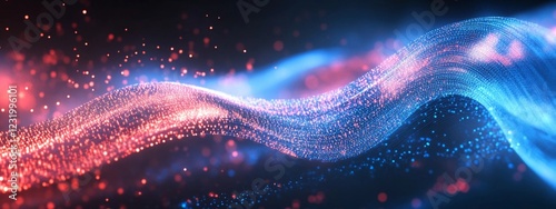 Wallpaper Mural Digital background in dark colors with bright lights. Suitable for neural networks, technological processes, digital archives, artificial intelligence, graphic presentations, science, advertising  Torontodigital.ca