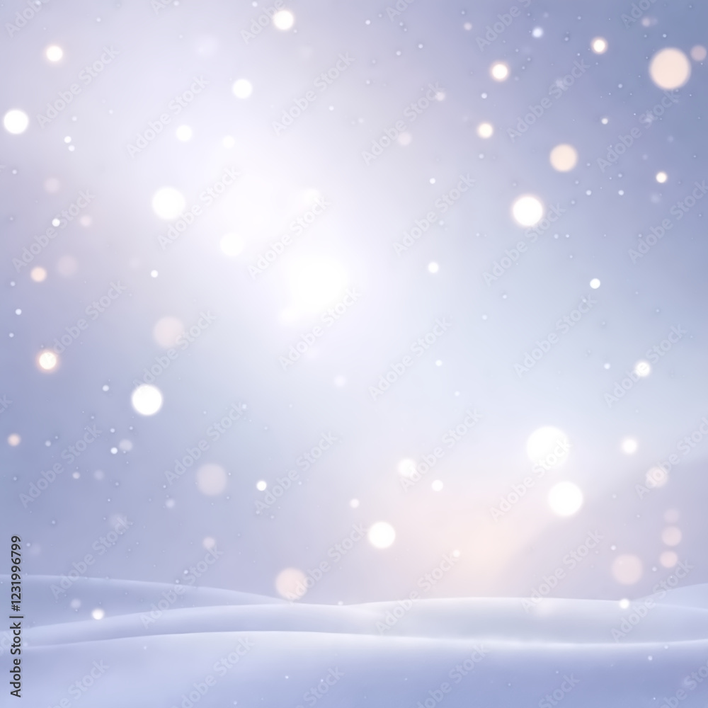Snowy Winter Background with Soft Light and a Dreamy Magical Atmosphere Snowy Winter Background with Soft Light and a Dreamy Magical Atmosphere