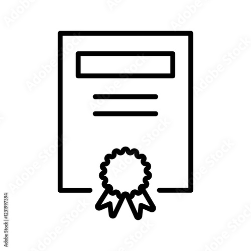 Teacher Certificate Vector Icon