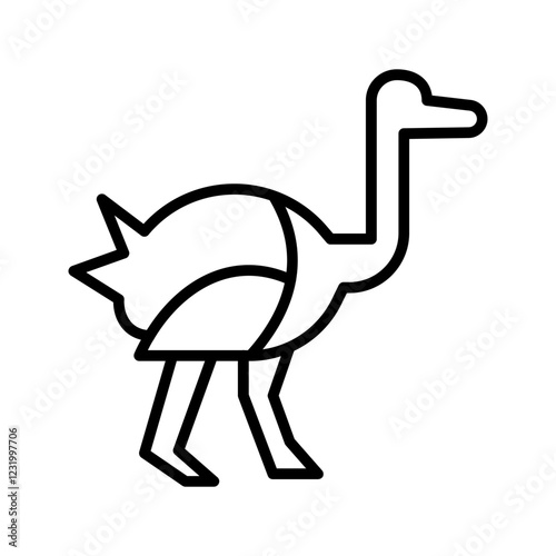 Ostrich Vector Icon
