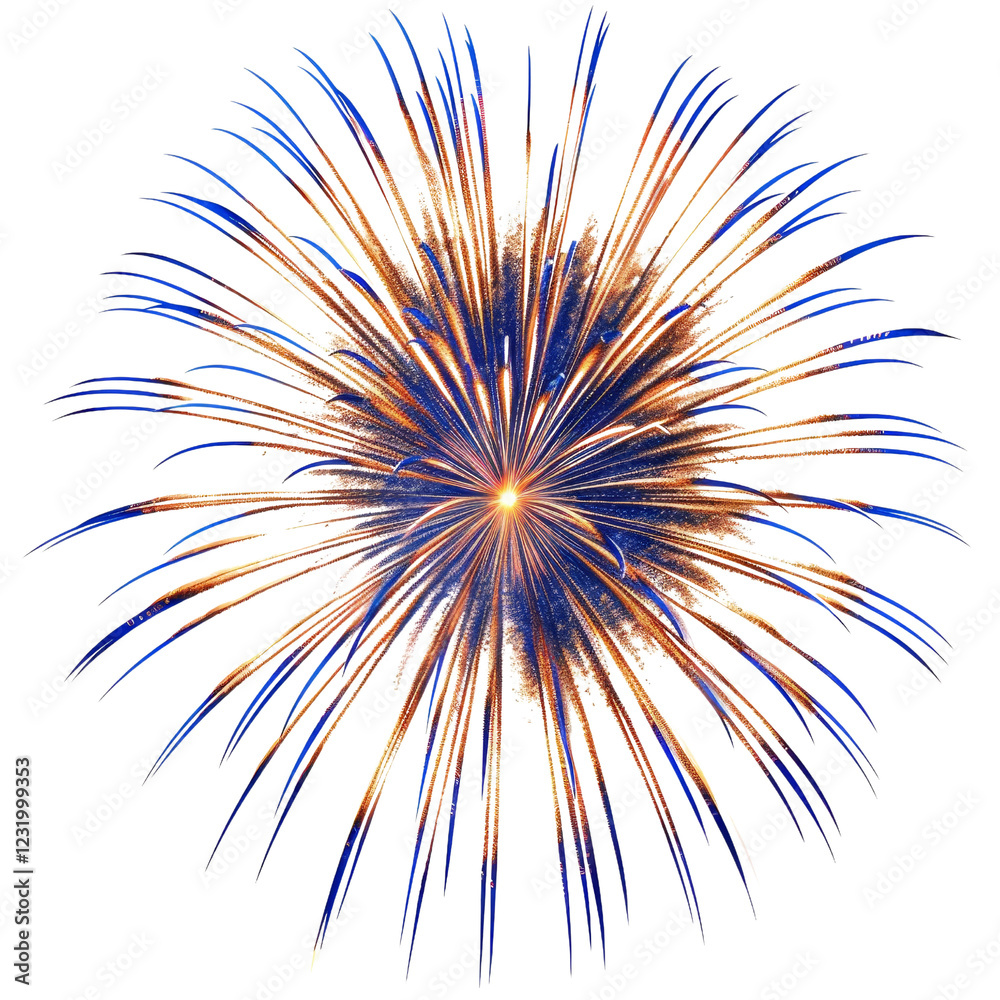 Obraz premium Bright and colorful fireworks exploding in the night sky, capturing the festive and celebratory atmosphere with a burst of vibrant colors.