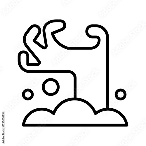 Ghostly Hand Vector Icon