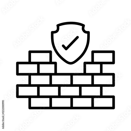 Firewall Protection Vector Icon
