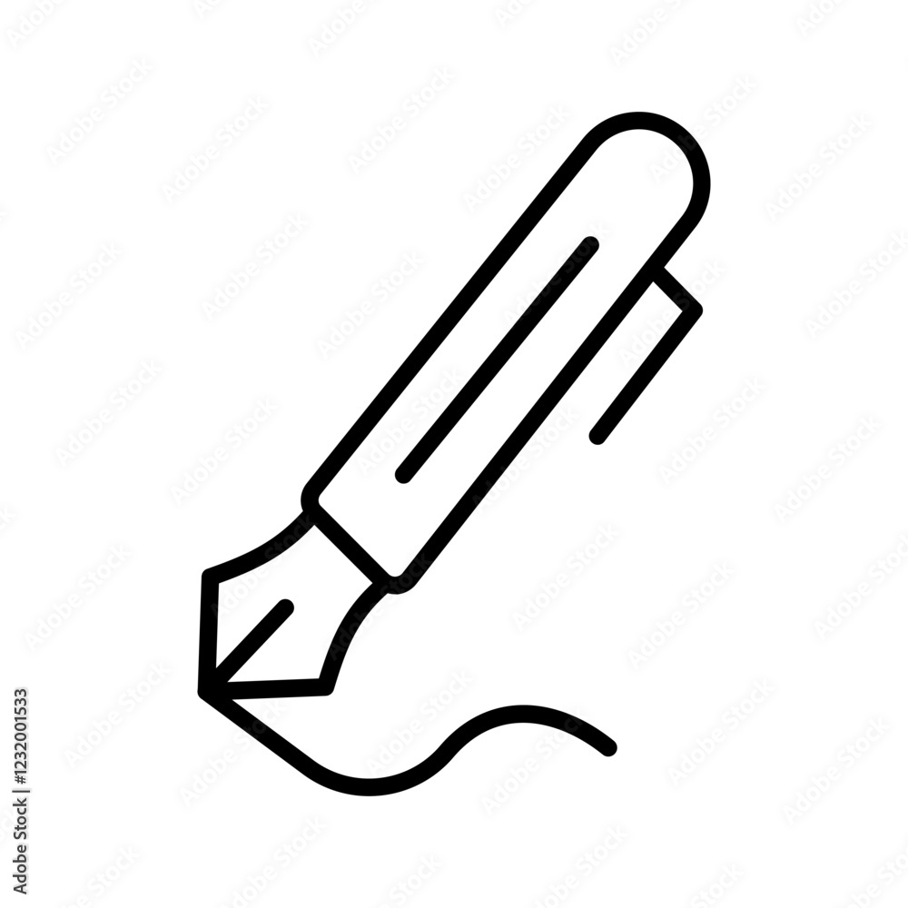 Fototapeta premium Teacher Pen Vector Icon
