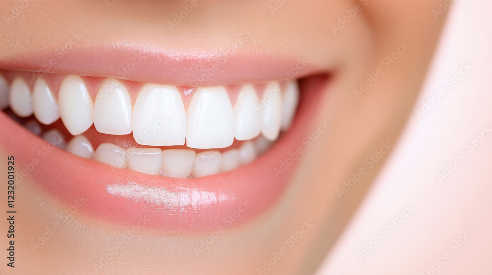 Obraz premium close up of healthy white teeth