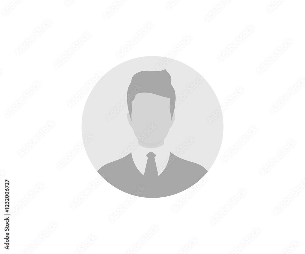 Abstract male avatar icon in business suit. User member, People icon in flat style. Circle button with avatar photo silhouette illustration on transparent background PNG. Abstract male avatar icon in business suit. User member, People icon in flat style. Circle button with avatar photo silhouette illustration on transparent background PNG.