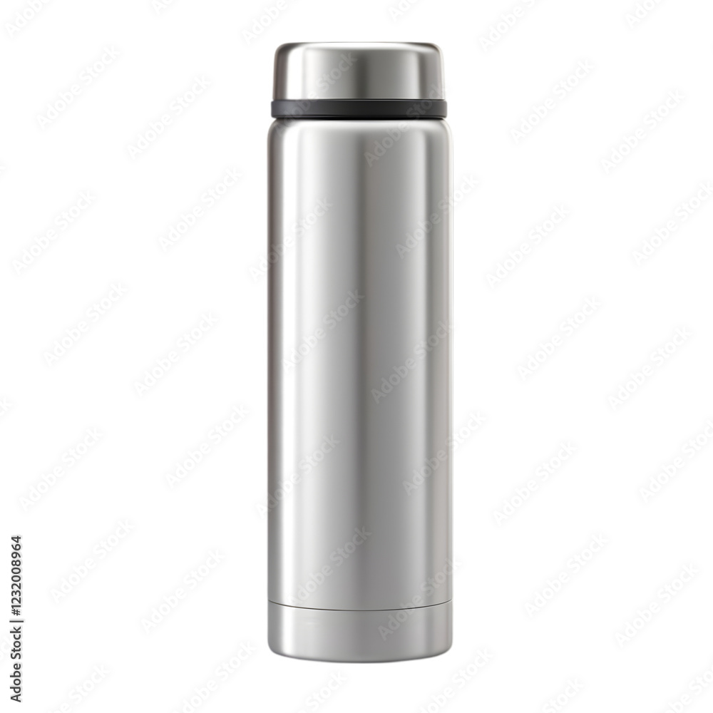 Vibrant and Detailed Image of Ultra-Realistic Silver Vacuum Insulated Thermos W 3 - Ultra-Realistic Representation for E-Commerce, Marketing, a - High-Quality Representation for E Vibrant and Detailed Image of Ultra-Realistic Silver Vacuum Insulated Thermos W 3 - Ultra-Realistic Representation for E-Commerce, Marketing, a - High-Quality Representation for E