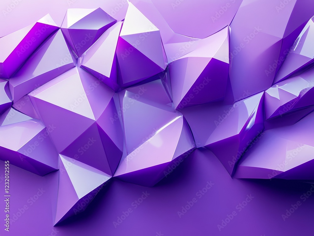 Abstract purple shapes, geometric design, 3d render, Generative AI Abstract purple shapes, geometric design, 3d render, Generative AI