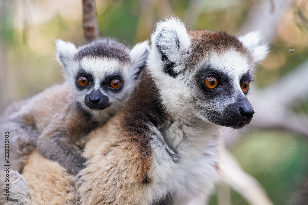 Obraz premium Ring tailed lemur in the wild (Lemur catta)
