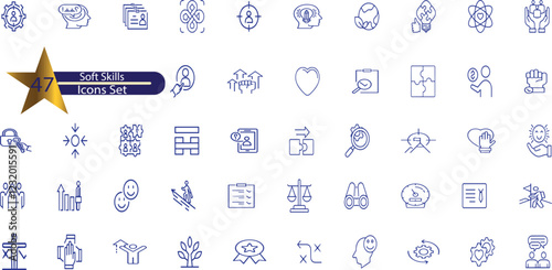 Translation line editable icon set.