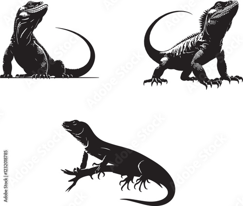 Silhouette of Rex isolated on white background