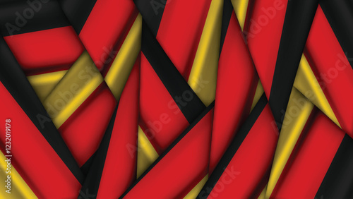 Set of GERMANY Flags Stacked on Top of Each Other