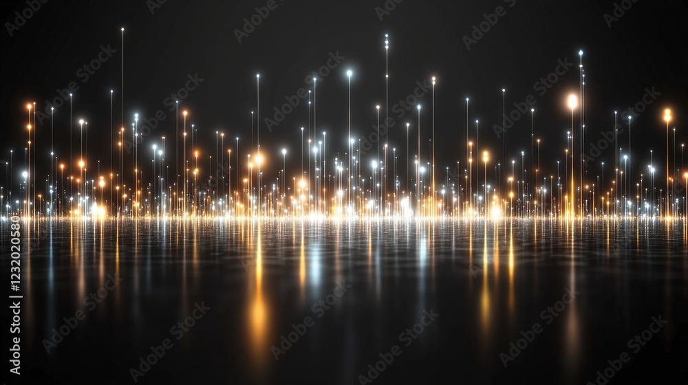 Dynamic light patterns reflecting on a smooth surface at night in 4k resolution Dynamic light patterns reflecting on a smooth surface at night in 4k resolution