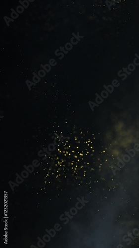 Vertical Gold Particles Background