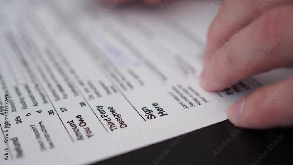 Man Filling In The Tax Form 1040 for 2024 Year. Person Calculates of Planning Budgets Yearly Personal Finance and Fills up US Tax Form 1040 For 2024 Year. Signing 1040 Income Tax Return For 2024 Year. Man Filling In The Tax Form 1040 for 2024 Year. Person Calculates of Planning Budgets Yearly Personal Finance and Fills up US Tax Form 1040 For 2024 Year. Signing 1040 Income Tax Return For 2024 Year.