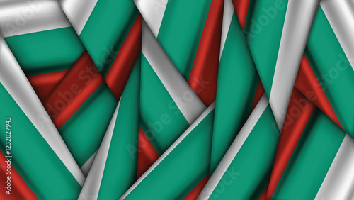 Set of BULGARIA Flags Stacked on Top of Each Other