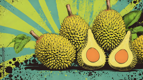 Durian are a healthy food. king of fruit. photo