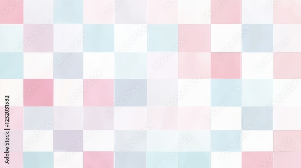 Pastel Minimalist Checkered Design, Soft hues create a calming visual, perfect for backgrounds or modern decor elements. Pastel Minimalist Checkered Design, Soft hues create a calming visual, perfect for backgrounds or modern decor elements.