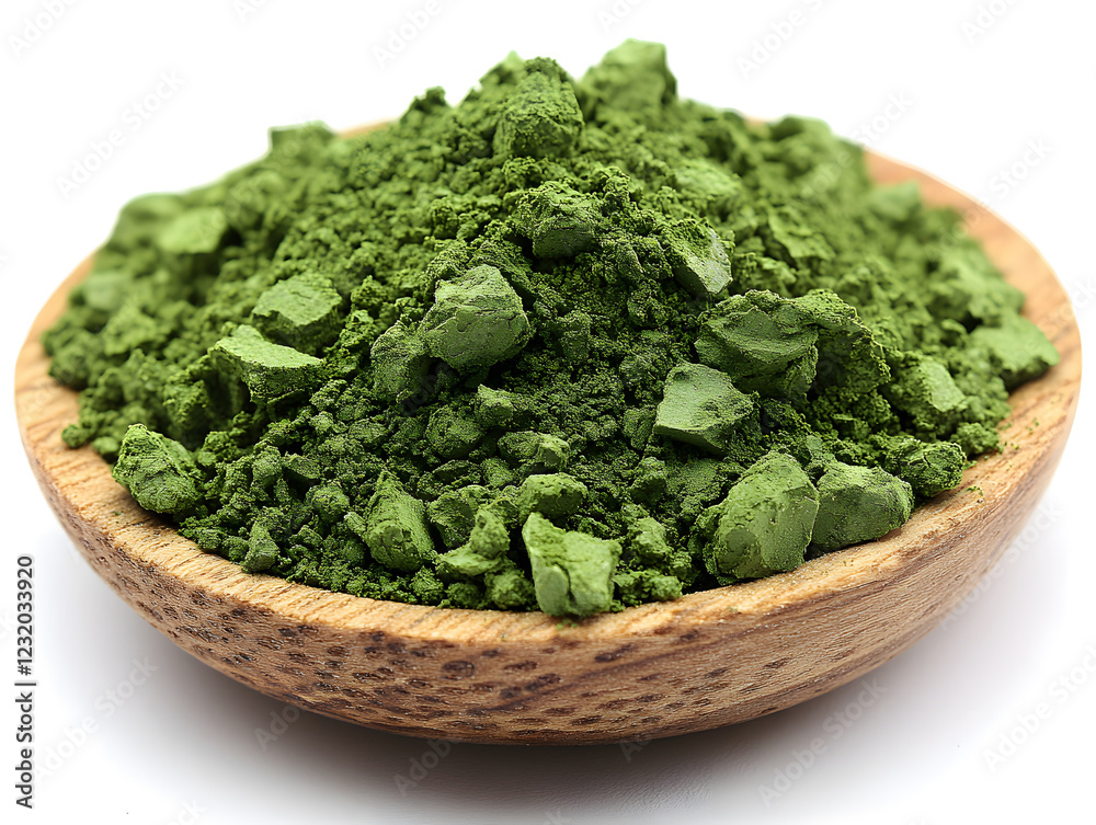 Conceptual Representation of Spirulina Powder in bowl Conceptual Representation of Spirulina Powder in bowl