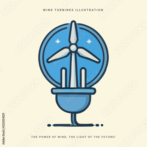 Renewable Wind Energy Farm with Eco-Friendly Turbines – Sustainable Power Generation Concept