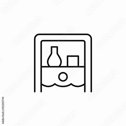 fridge space icon sign vector