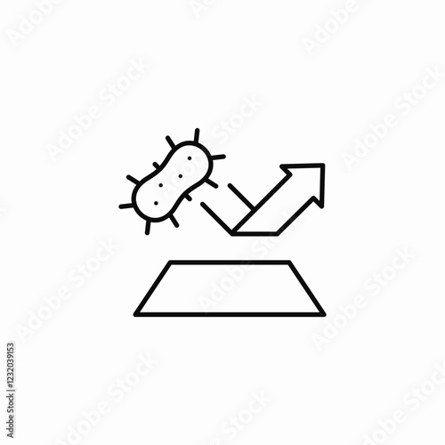 microbe repellent icon sign vector