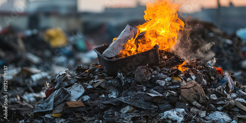 Open Burning of Refuse in a Black Container