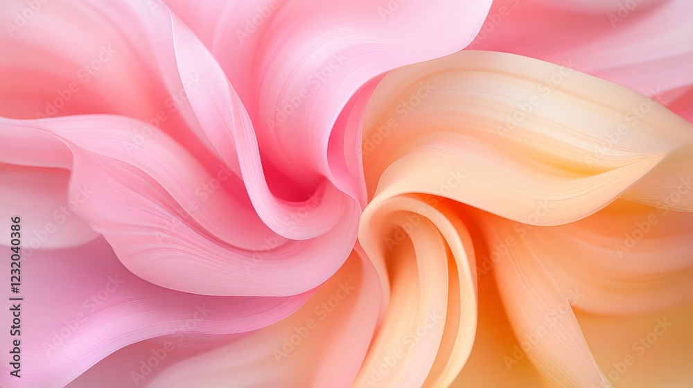 Fototapeta premium Bold pink and orange abstract brushstroke patterns with ample copy space for creative design use. Generative AI