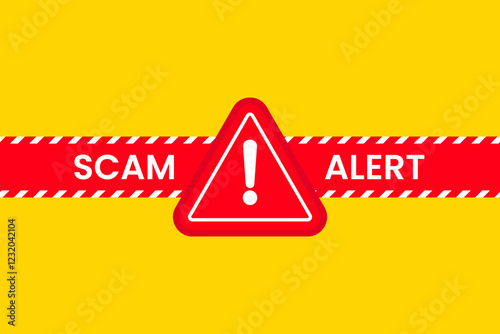Scam alert warning background for your data safety