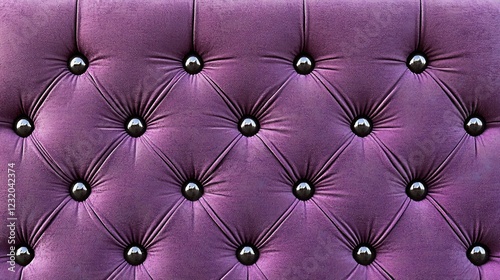 Purple tufted upholstery texture with metallic buttons.