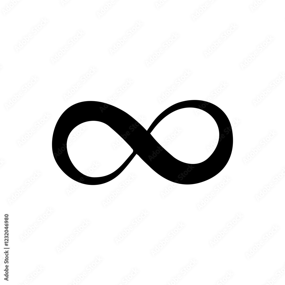 infinity symbol isolated on white