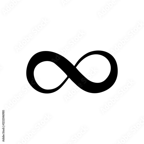 infinity symbol isolated on white