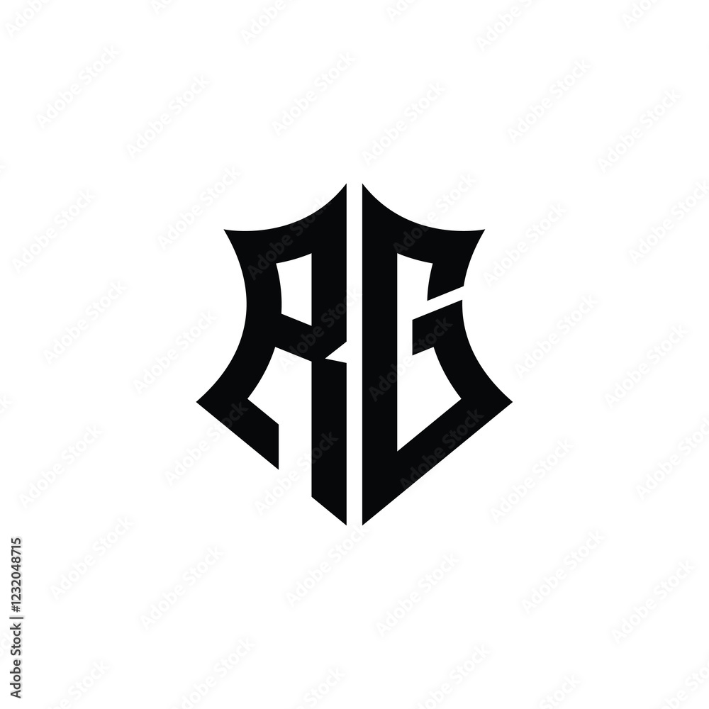RG monogram logo design letter text name symbol monochrome logotype alphabet character simple logo