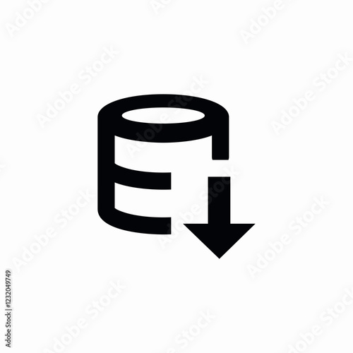 download database icon sign vector