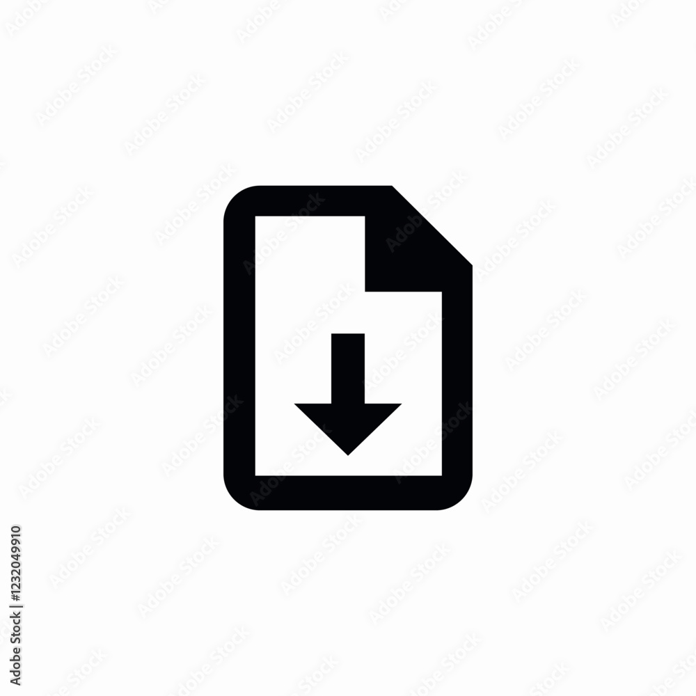 download document file icon sign vector download document file icon sign vector