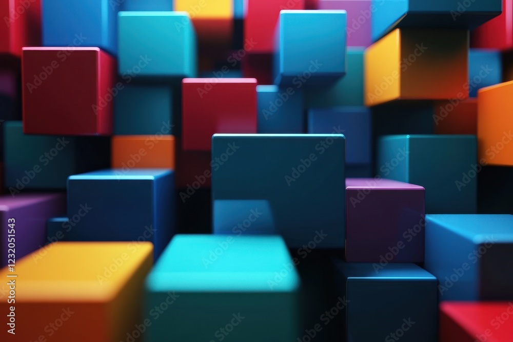 Colorful Cubes Abstract Background Texture Colorful Cubes Abstract Background Texture