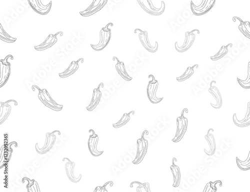 seamless pattern with peppers. chili pattern Background. vintage chili background. pepper pattern background. chili doodle pattern background. hot chili pattern