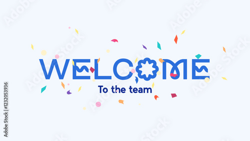 Welcome to the team word text modern simple speech bubble. welcome to team text information sign. Vector stock illustration