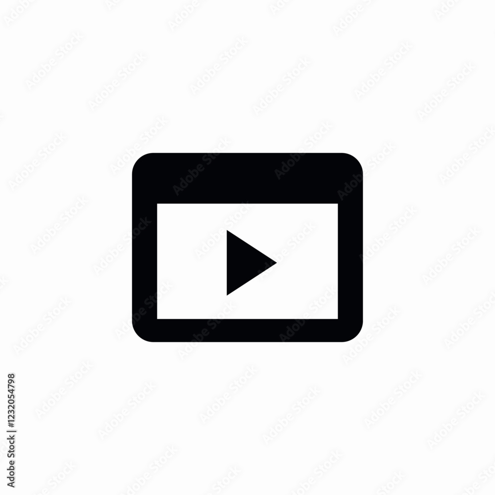 video player platform icon sign vector video player platform icon sign vector
