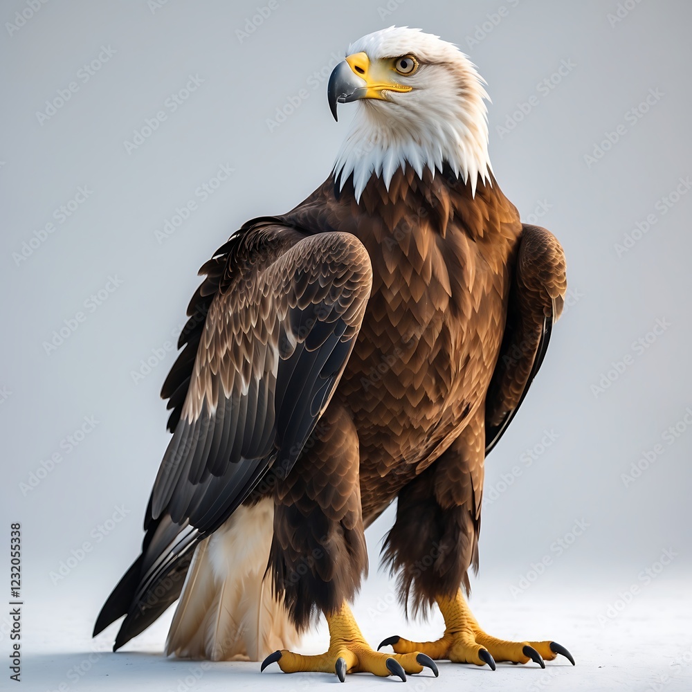 Fototapeta premium An Eagle Isolated on a White Background