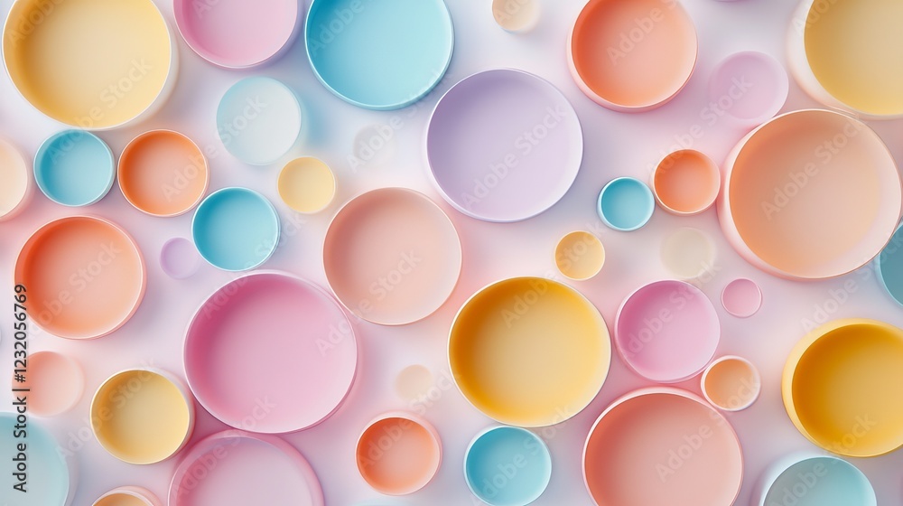 Vibrant abstract pattern featuring triangles and circles in bright spring colors with ample copy space. Generative AI Vibrant abstract pattern featuring triangles and circles in bright spring colors with ample copy space. Generative AI