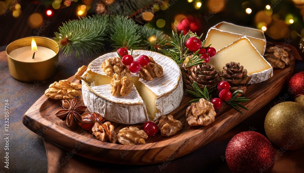 cozy holiday platter with encrusted brie cheese cozy holiday platter with encrusted brie cheese