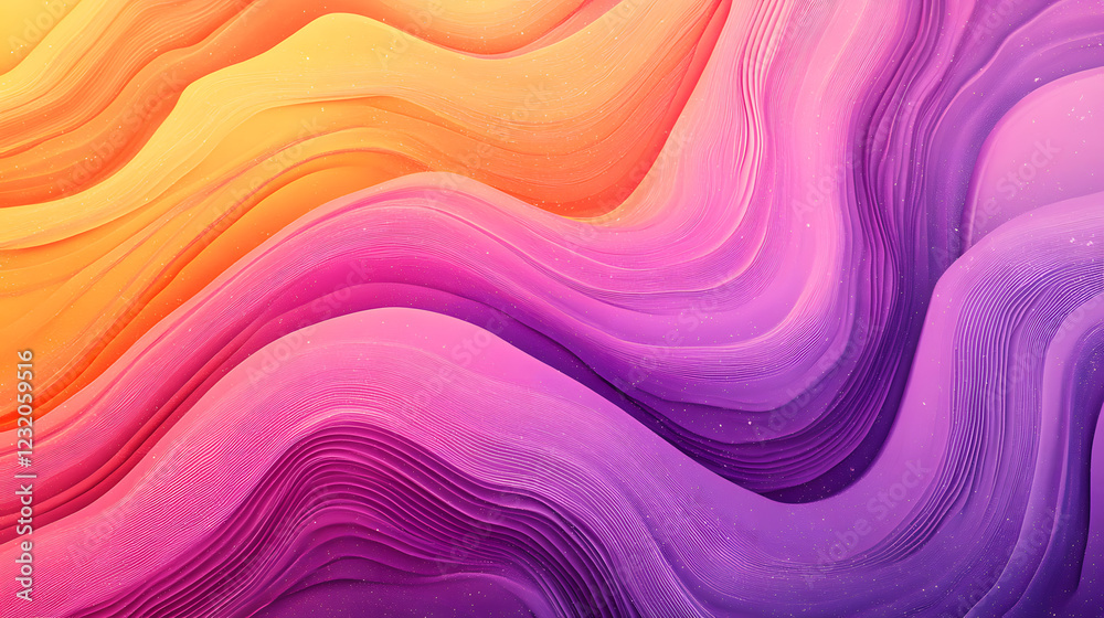 Obraz premium Soft, flowing violet waves creating a serene, calming atmosphere.