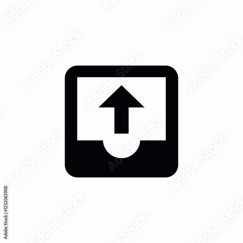 inbox upload icon sign vector