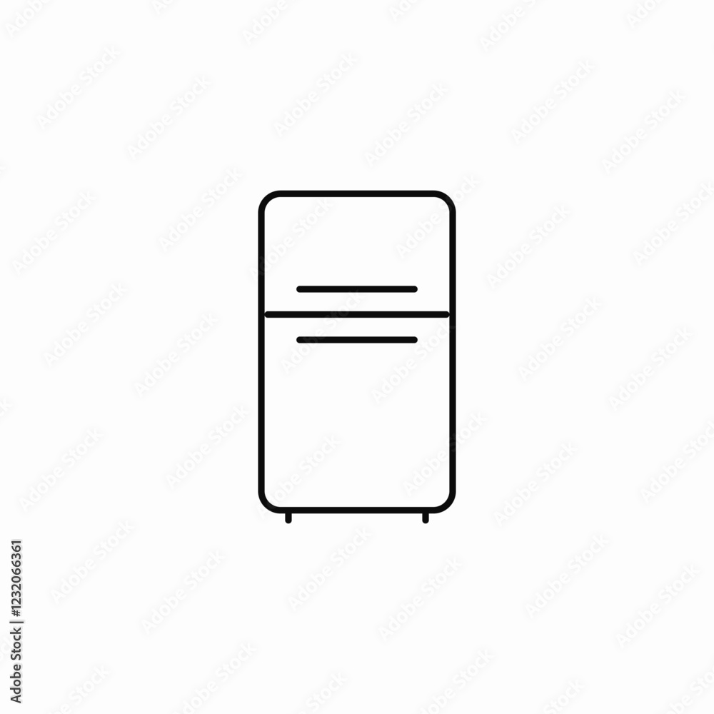 refrigerator freezer icon sign vector refrigerator freezer icon sign vector