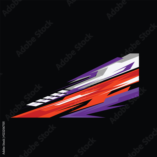 car wrapping decal design vector. car modification decals.
