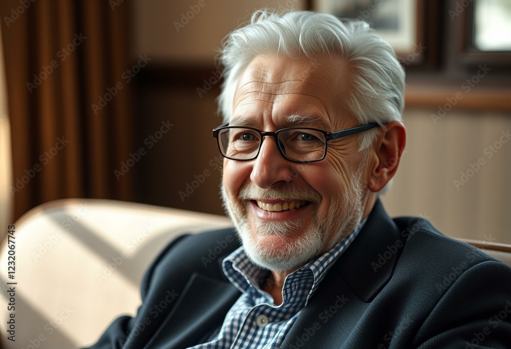 Portrait of an old man with natural light Portrait of an old man with natural light
