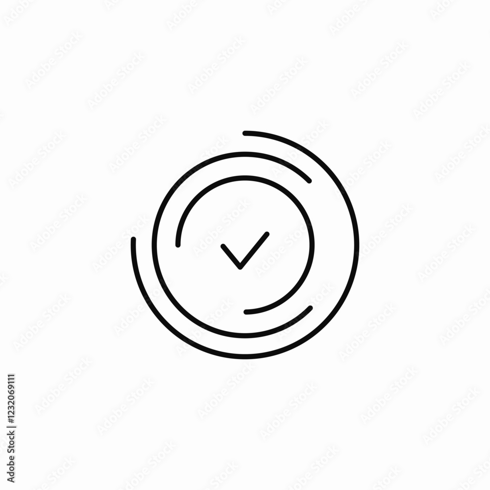 system completion icon sign vector system completion icon sign vector
